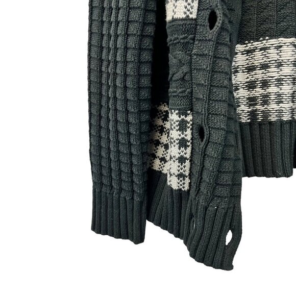 Woolrich Women’s Double Brested Cardigan Long Sleeve Black/Gray Size Medium - Picture 5 of 9